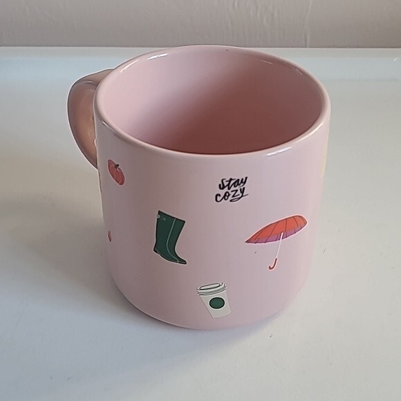 Starbucks Pink "Stay Cozy/Sweater Weather" Ban.Do 2018 12 oz. Ceramic Mug - Picture 2 of 9